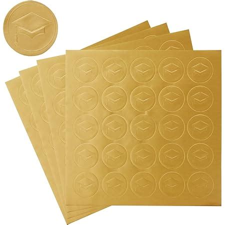 Amazon Graduation Invitation Envelope Seals Matte Gold Foil