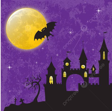 Halloween Castillo Fondo Miedo Terror Vector Png Antecedentes