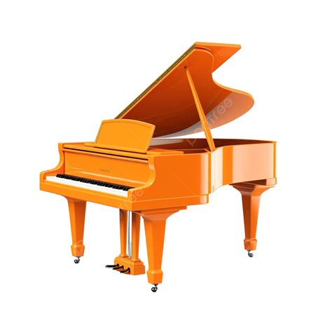 Orange Piano Instrument Musical Piano Instrument Music Png