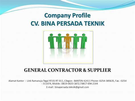 Detail Contoh Company Profile Perusahaan Kontraktor Ppt Koleksi Nomer 1