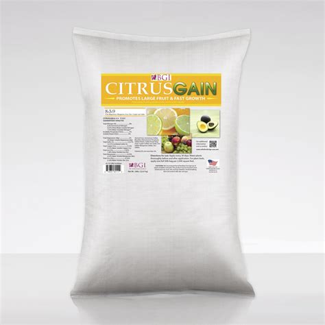 Citrusgain® 50 Lb Bag Citrus Plant Food Bgi Premium Plant Foods