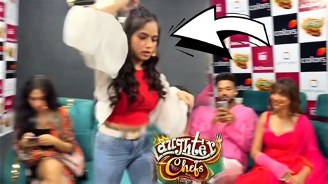 Jannat Zubair Laughter Cheif Shoot With Karan Kundra Arjun Bijalni