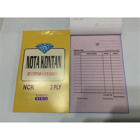 Jual Nota 2 Ply Nota Ncr Nota Kecil Paket 10 Buku Berat 550 Gram