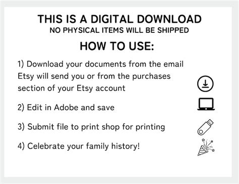 Family Tree Template 9 Generation, Family Tree Chart, 36x48 Poster ...