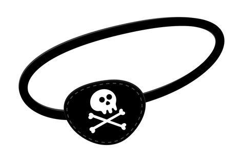 Pirate Eye Patch Icon Sign Flat Style Design Vector Illustration