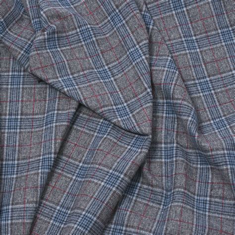 Blue Plaid Cotton Fabric Fabrics4fashion