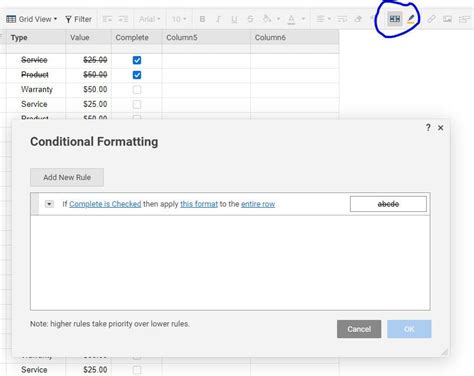 When Using Checkbox Put Strikethrough On Row When Checked Smartsheet