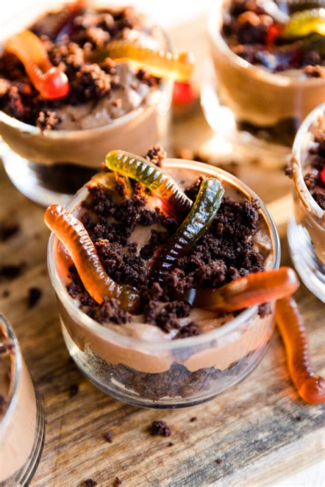 Healthy Halloween Dirt Cups Recipe Gluten Free Fresh Water Peaches