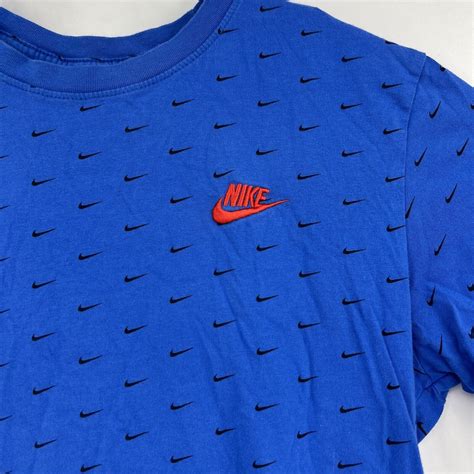 Nike Sportswear Allover Mini Swoosh T Shirt Blue Size S Small Cv5590 403 Ebay