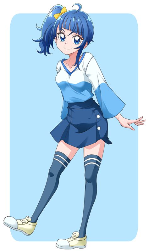 Safebooru 1girl Ahoge Blue Eyes Blue Hair Blue Shirt Blue Skirt Blue