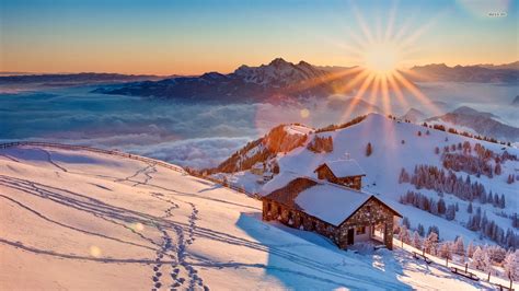 Sunrise With Snow Wallpapers - Wallpaper Cave