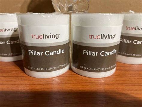 6 True Living Pillar Candles - Trice Auctions