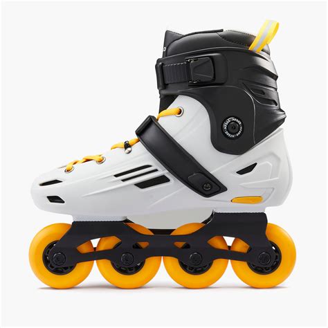 Adult Inline Skate Mf 500 White Yellow