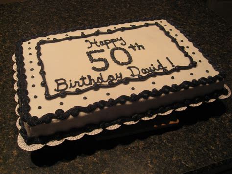 Elegant 50th Birthday Cake Birthday Sheet Cakes