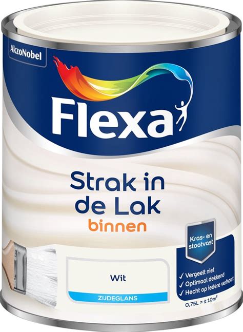 Flexa Strak In De Lak Watergedragen Zijdeglans Wit Ml Bol