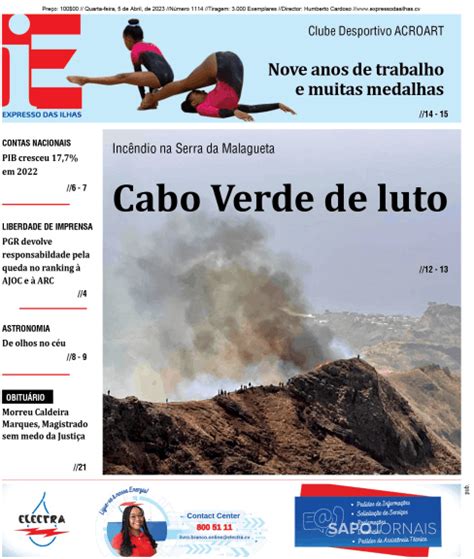 Expresso Das Ilhas Abr Jornais E Revistas Sapo Pt Ltima