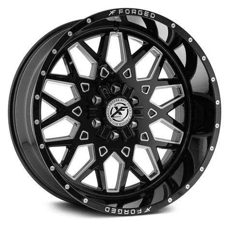 XF OFF ROAD XFX 307 Wheels Black With Milled Window Rims