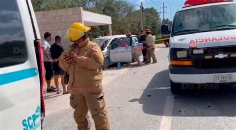 Accidente Deja Cinco Personas Lesionadas En Playa Del Carmen