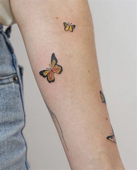 Yellow Butterfly Tattoo