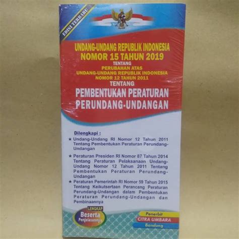 Jual Buku Undang Undang Ri Nomor Tahun Tentang Pembentukan