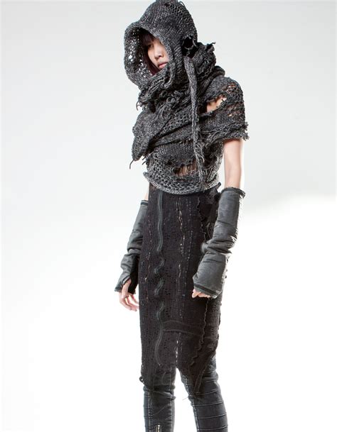 Demobaza Mesh Rise Up Forest Hood Dystopian Fashion Fashion