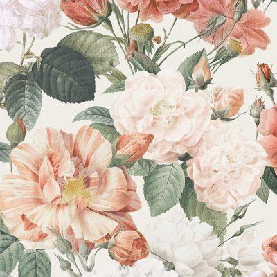 Pink Red Roses Vintage Floral Wallpaper Mural Hovia Tapices