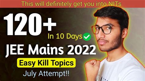 How To Score 95ile In Jee Main 2022 10 Days Preparation 🔥 Best