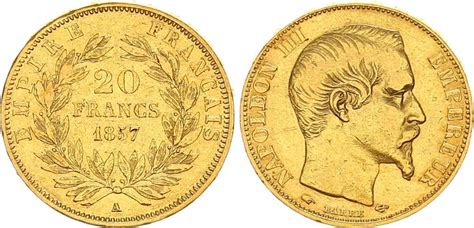 Frankreich Napoleon III 20 Francs Frankreich 20 Franks 1857 A