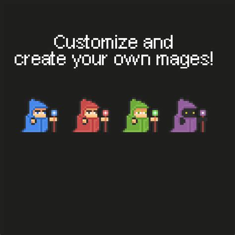 2d Pixel Art Mage Sprite Pack By Elthens Pixel Art Shop