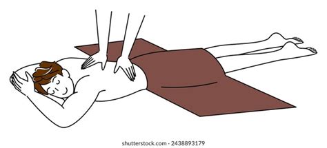 Cute Naked Man Lying On His Stock Vector Royalty Free Shutterstock