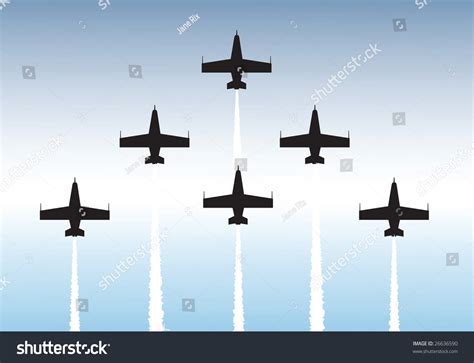 Illustration Of Jets Flying In Formation. Available As Vector Or .Jpg ...