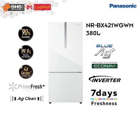 Panasonic Nr Bx Wgwm Door Bottom Freezer Refrigerator L Glass