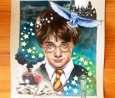 Harry Potter Illustration By Jonathan Knight Art No 3238