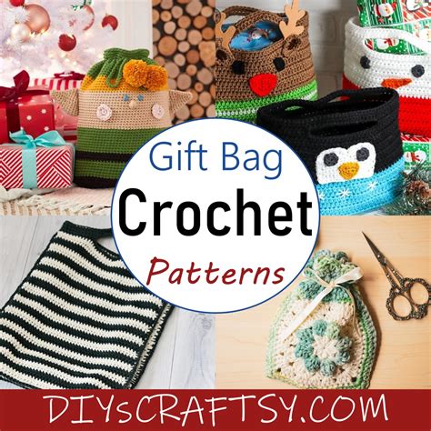 Crochet Gift Bag Patterns For Small Gifts Diyscraftsy