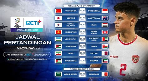 Jadwal Dan Link Live Streaming Kualifikasi Piala Dunia Zona Asia