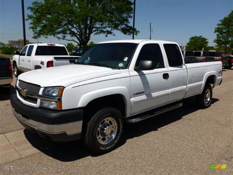 2003 Summit White Chevrolet Silverado 2500hd Ls Extended Cab 4x4 65138034 Car