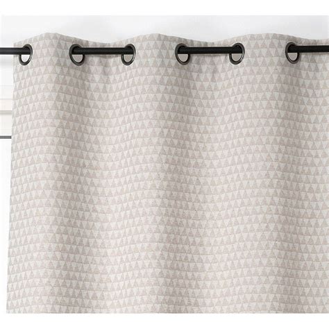 Rideau Tamisant Coton Miniback Beige L 140 X H 260 Cm LINDER