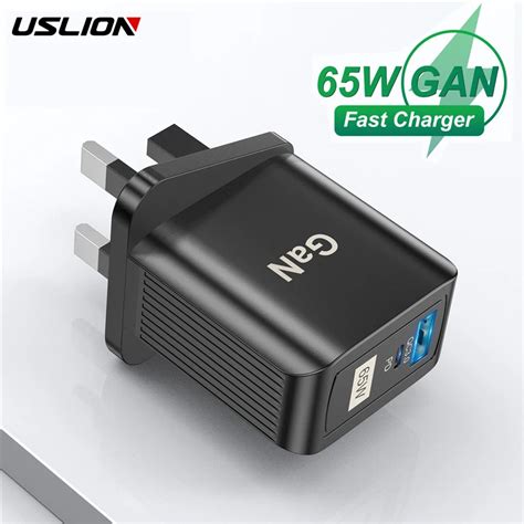 Uslion W Gan Uk Eu Us Plug Fast Charger Usb C Charger Laptop Pd Qc