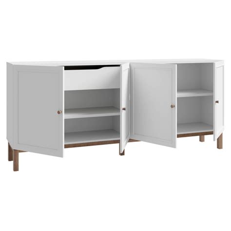 Buffet D Cor Ch Ne Et Gris Clair Cm Portes Tiroir Penny