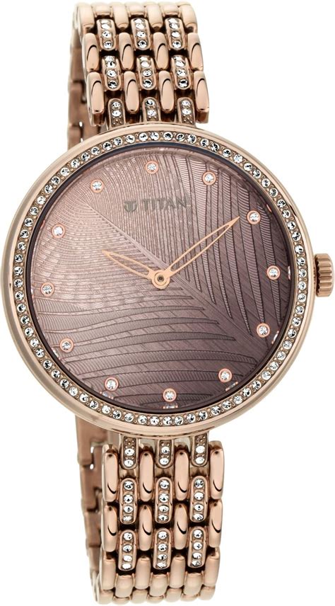 Titan Analog Rose Gold Dial Women S Watch NL95040WM01 NP95040WM01