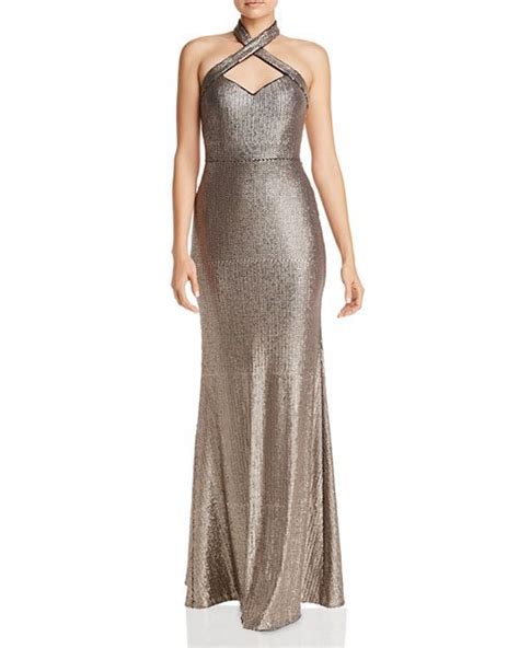 Aqua Sequined Halter Gown 100 Exclusive Evening Gowns Formal