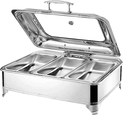 Amazon de Chafing Dish Elektrisch 9L Edelstahl Speisewärmer