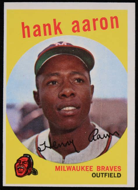 Lot Detail 1959 Hank Aaron Milwaukee Braves Topps Trading Card 380