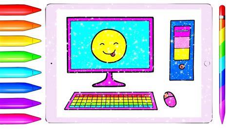 Glitter Computer Digital Art For Kids Coloring And Drawing For Kids