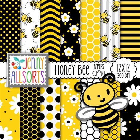 Papier De Scrapbooking Num Rique Abeille Bumble Bee Clip Art Paquet