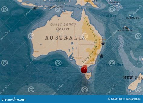 A Pin on Melbourne, Australia in the World Map Stock Photo - Image of journey, advertisement ...