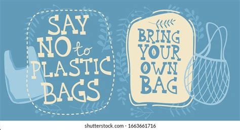 Bring Your Own Bag Hand Drawn Stock Vector Royalty Free 1663661716 Shutterstock