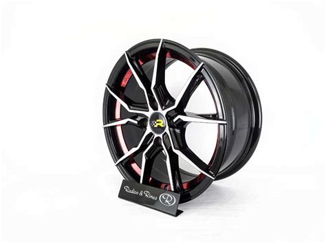 Rin Racer Pulgadas Mod H Negro Linea Roja Racer Wheels