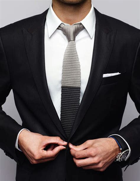 Two Tone Knit Tie & Tuxedo | SOLETOPIA