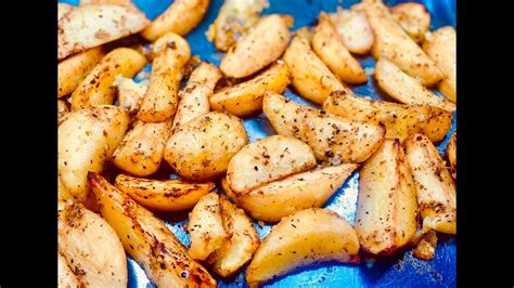 Mediterranean Roasted Potatoes Greek Garlic Lemon And Oregano Wedges Youtube